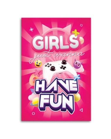 Leinwandbild modern - Gaming Inschrift für Frauen | Feeby