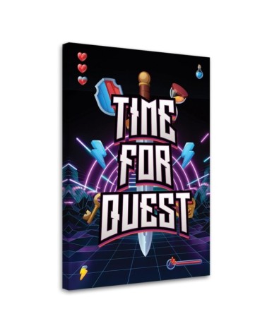 Wall art painting - Time for quest lettering for gamers | FEEBY