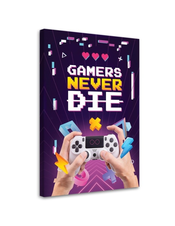 Modernes Wandbild - Spieler sterben nie | Feeby