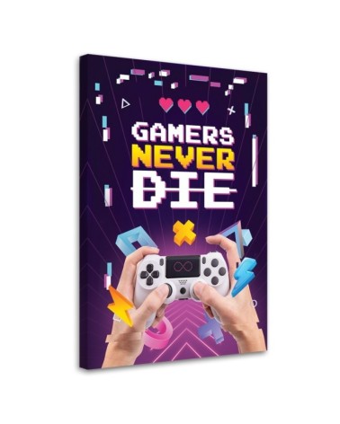 Modernes Wandbild - Spieler sterben nie | Feeby