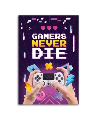 Modernes Wandbild - Spieler sterben nie | Feeby