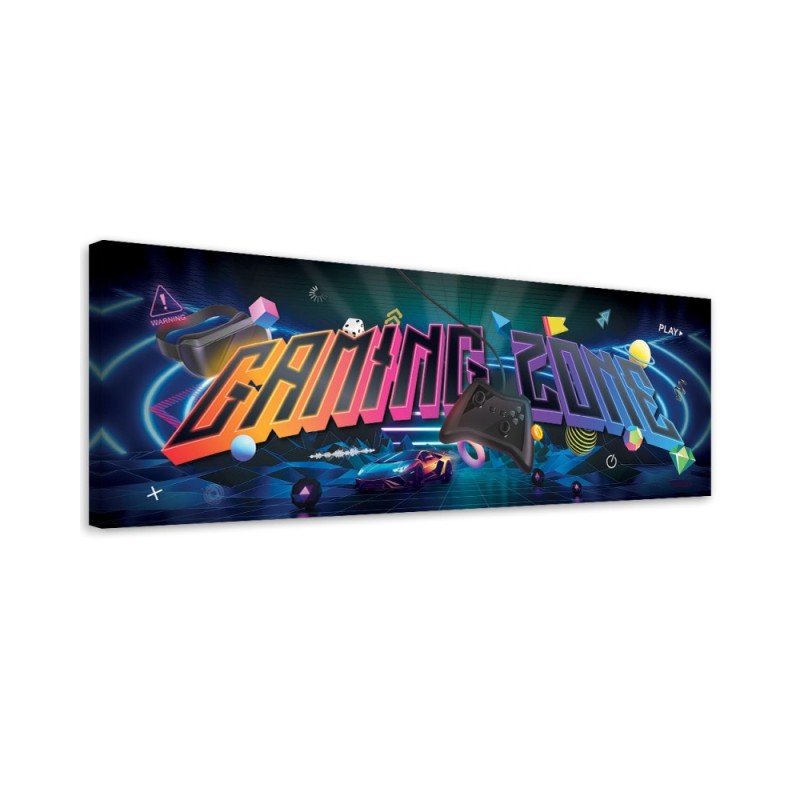 Obrazy dla gracza panoramiczne - Napis gaming zone | FEEBY
