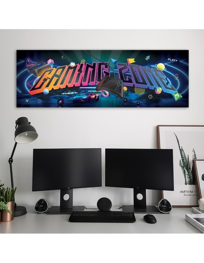 Obrazy dla gracza panoramiczne - Napis gaming zone | FEEBY