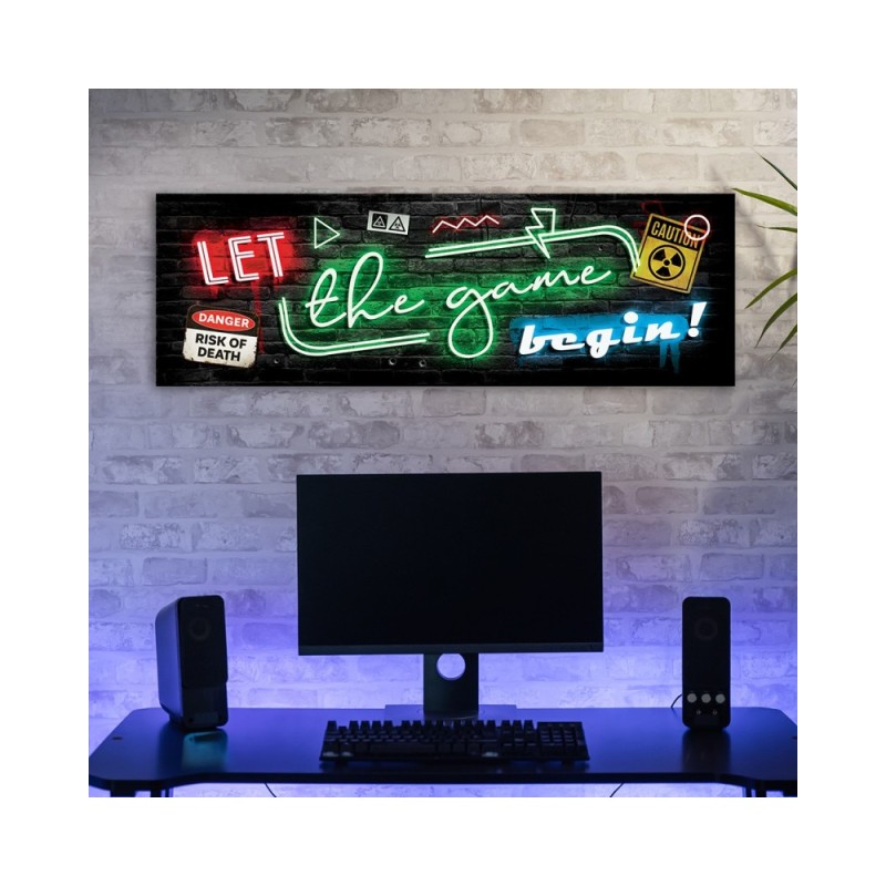 Leinwanddruck - Neon für Spieler | Feeby