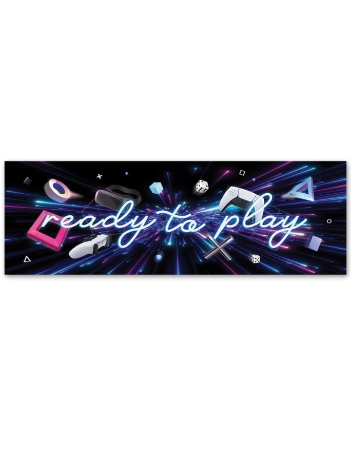 Obrazy gamingowe - Napis ready to play | FEEBY