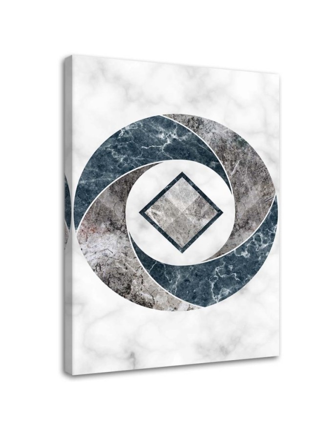 Stylowe obrazy do salonu - Geometria abstrakcja marmur | FEEBY