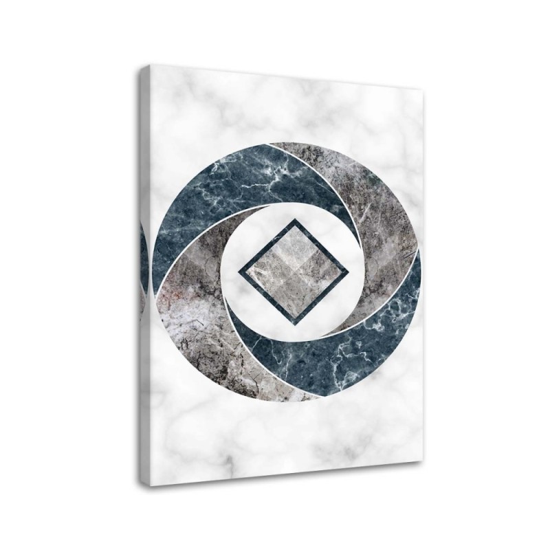 Stylowe obrazy do salonu - Geometria abstrakcja marmur | FEEBY