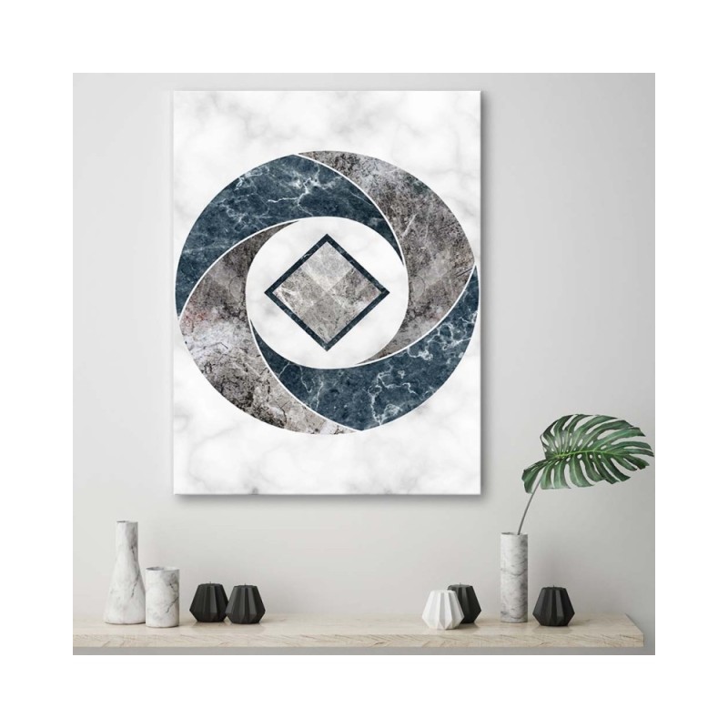 Leinwandbild - Abstrakte Geometrie - Marmor | Feeby