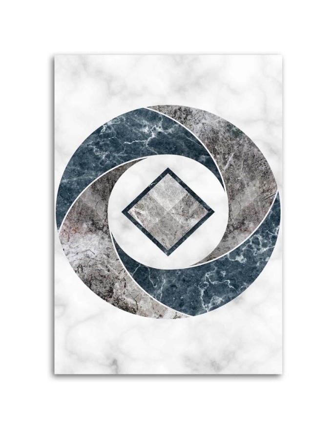 Stylowe obrazy do salonu - Geometria abstrakcja marmur | FEEBY