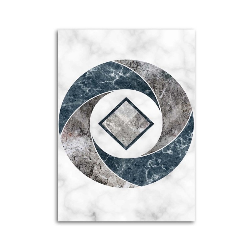 Leinwandbild - Abstrakte Geometrie - Marmor | Feeby