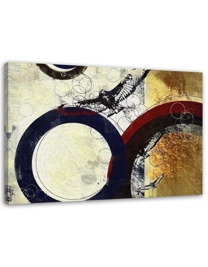 Leinwandbild - Braun Kreise abstrakt | Feeby