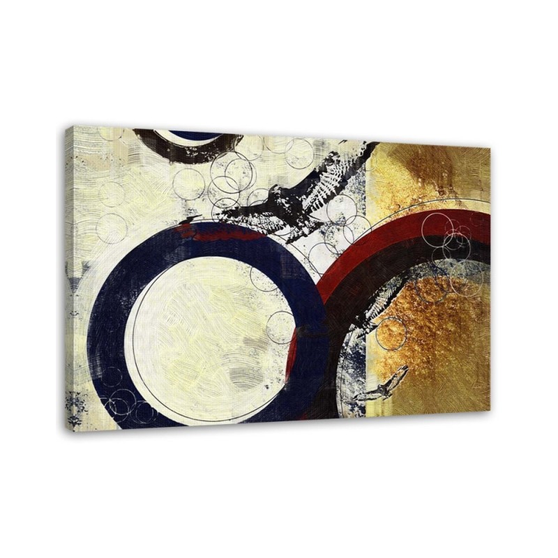 Leinwandbild - Braun Kreise abstrakt | Feeby