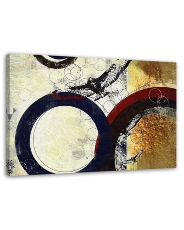 Abstract Canvas painting for living room - Modern circles | FEEBY