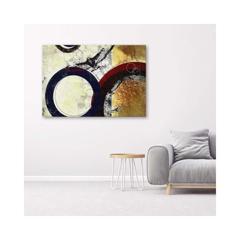 Leinwandbild - Braun Kreise abstrakt | Feeby