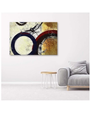 Leinwandbild - Braun Kreise abstrakt | Feeby