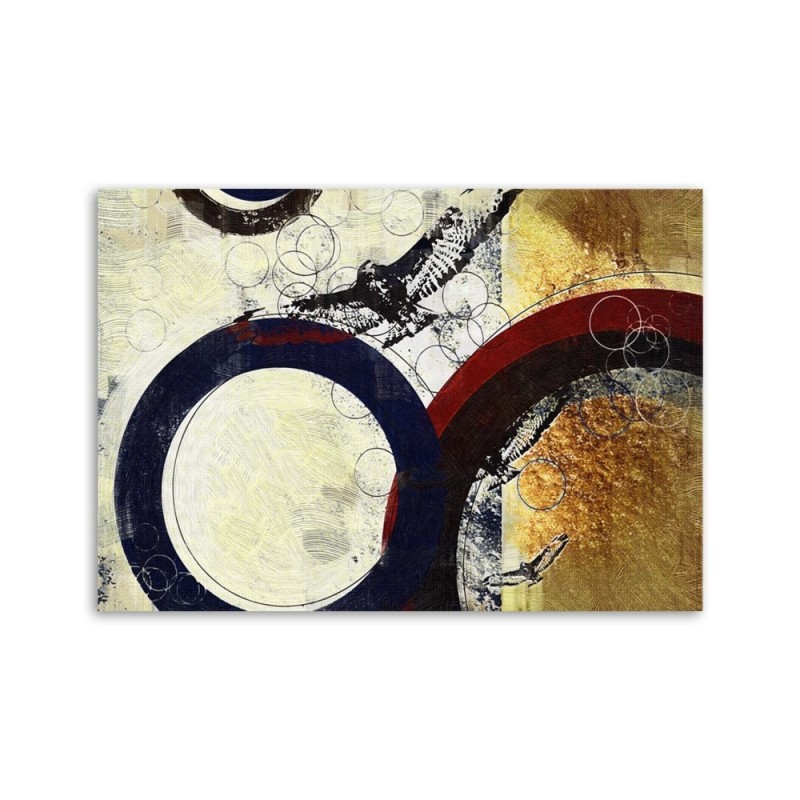 Leinwandbild - Braun Kreise abstrakt | Feeby