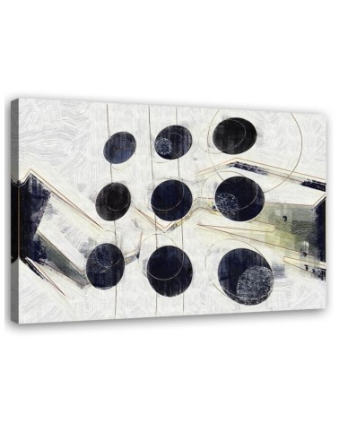 Wall Canvas painting - Abstract circles for office | FEEBY