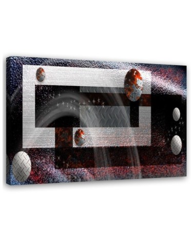 Leinwanddruck - Abstrakt Kreise wie gemalt 3D | Feeby