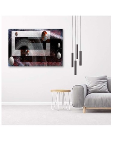 Leinwanddruck - Abstrakt Kreise wie gemalt 3D | Feeby