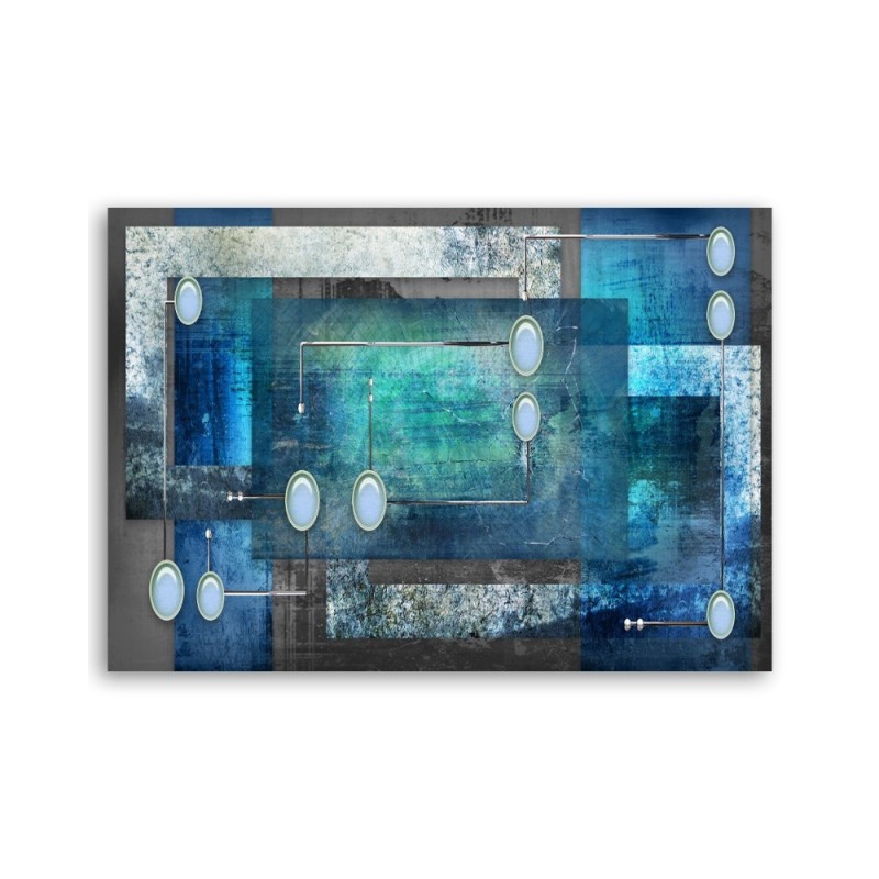 Bild auf Leinwand - Blaue Abstraktion 3d | Feeby