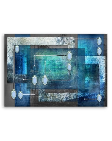 Bild auf Leinwand - Blaue Abstraktion 3d | Feeby