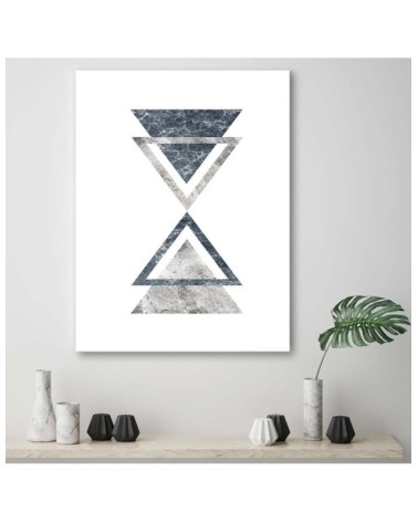 Modernes Wandbild - Abstrakt mit marmorierten Dreiecken | Feeby