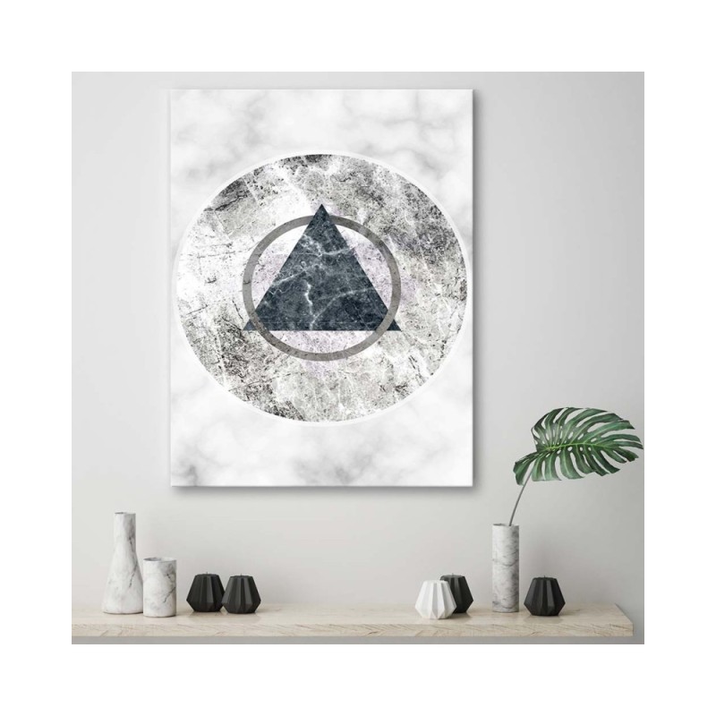 Dekoratives Leinwandbild - Geometrische Figuren - Marmor | Feeby
