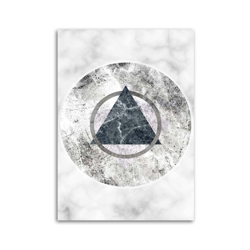 Dekoratives Leinwandbild - Geometrische Figuren - Marmor | Feeby