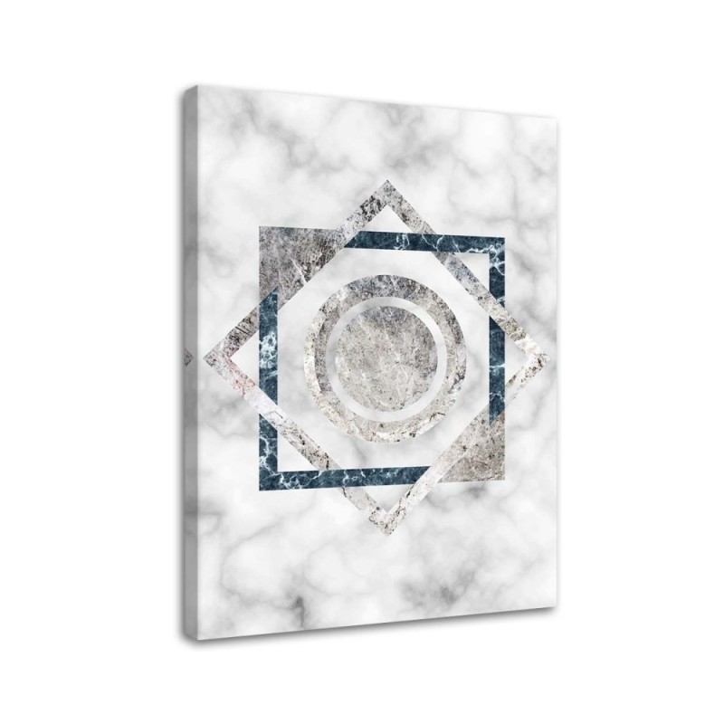 Leinwandbild - Quadrate und Kreise - Marmor | Feeby