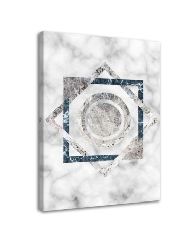 Canvas prints for the office - Squares and circles marble | FEEBY