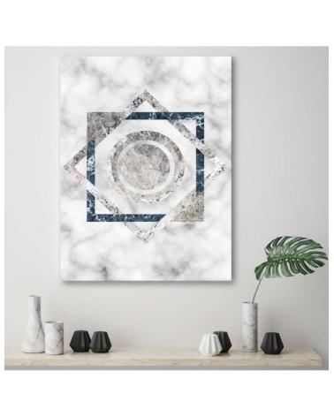 Leinwandbild - Quadrate und Kreise - Marmor | Feeby