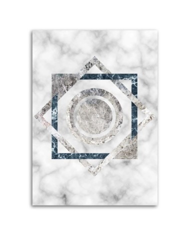 Leinwandbild - Quadrate und Kreise - Marmor | Feeby