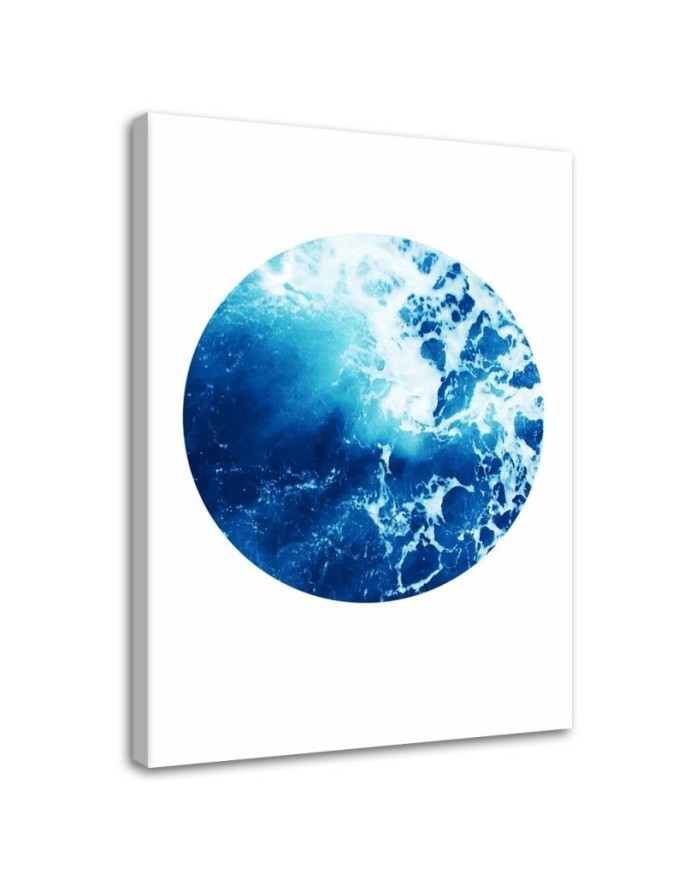 Leinwandbild modern - Blauer Aquarellkreis | Feeby