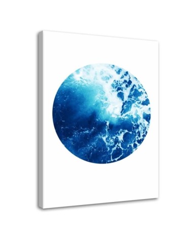 Leinwandbild modern - Blauer Aquarellkreis | Feeby