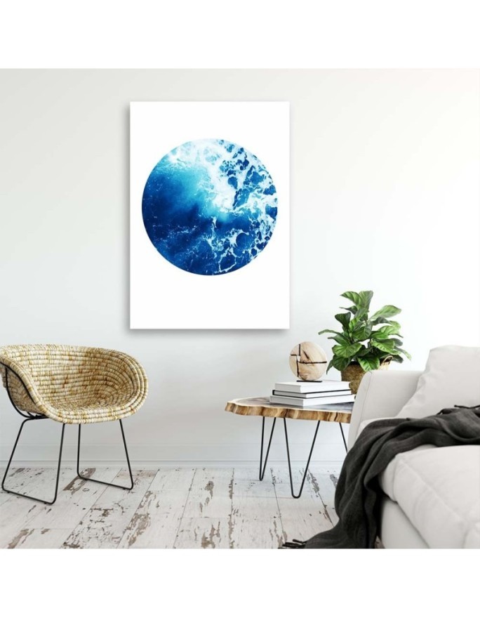 Obraz na ścianę - Niebieski okrąg watercolor | FEEBY