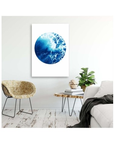Leinwandbild modern - Blauer Aquarellkreis | Feeby