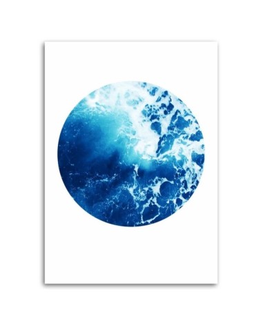 Leinwandbild modern - Blauer Aquarellkreis | Feeby