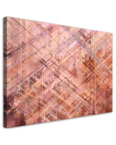 Prints on Canvas living room picture - Mosaic geometric shapes | FEEBY
