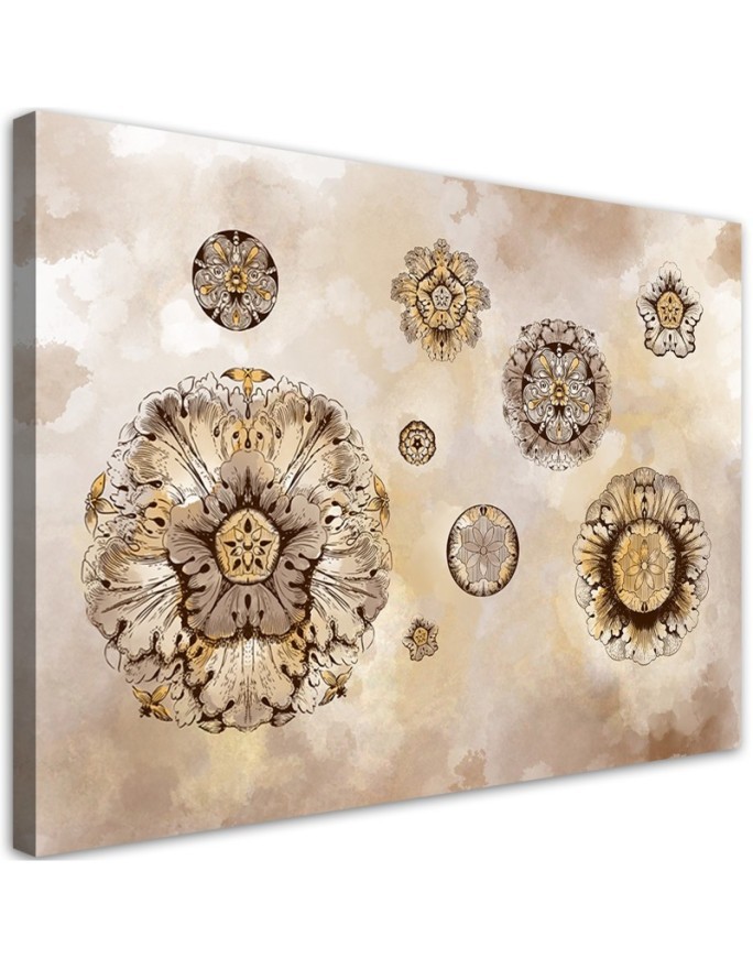 Modernes Wandbild - Florale geometrische Formen | Feeby