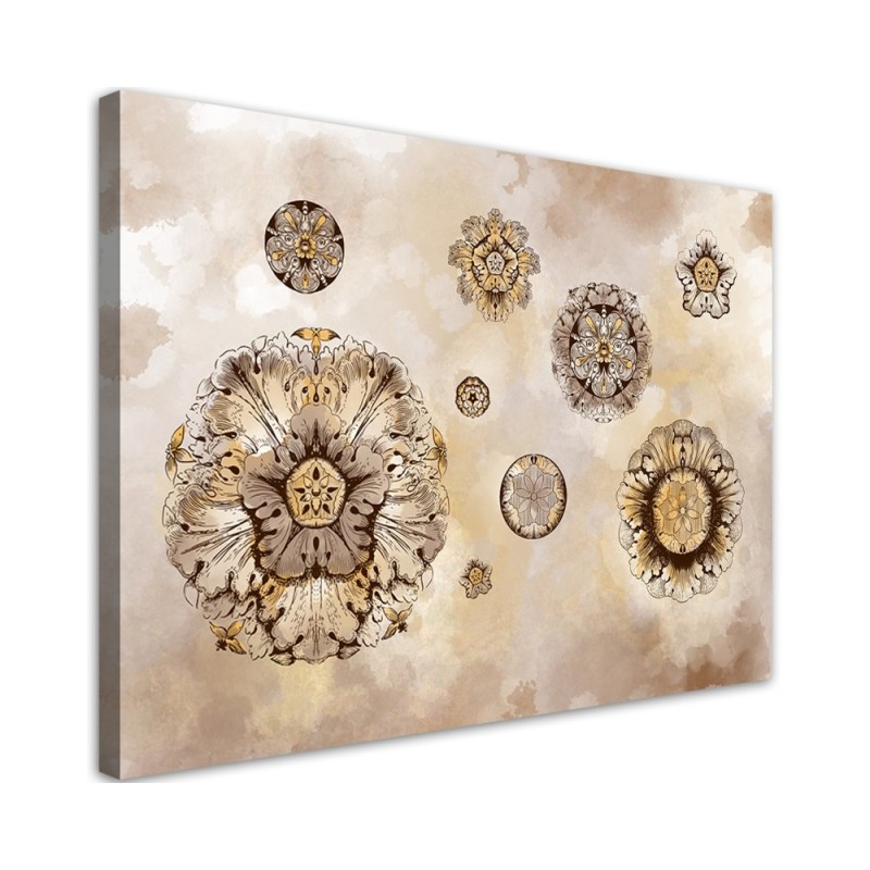 Modernes Wandbild - Florale geometrische Formen | Feeby