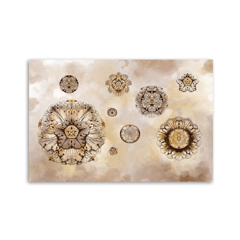 Modernes Wandbild - Florale geometrische Formen | Feeby