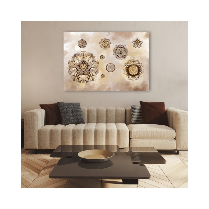 Modernes Wandbild - Florale geometrische Formen | Feeby
