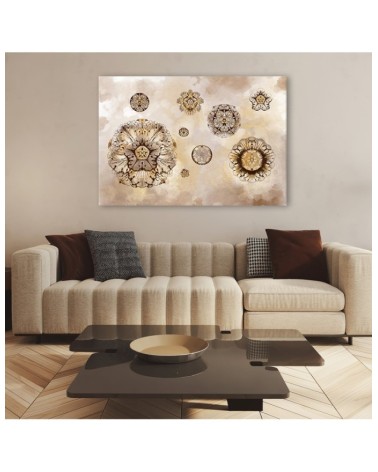 Modernes Wandbild - Florale geometrische Formen | Feeby