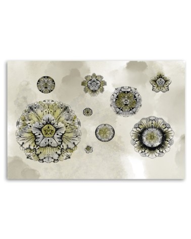 Bild auf Leinwand - Florale geometrische Formen | Feeby