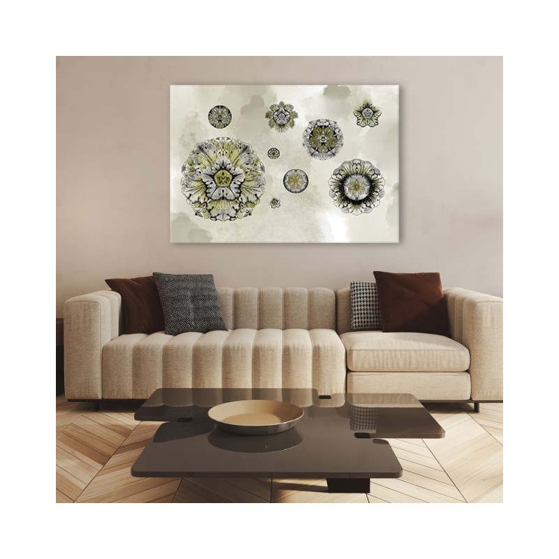 Bild auf Leinwand - Florale geometrische Formen | Feeby