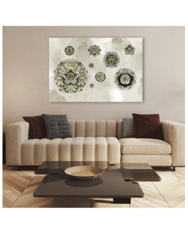 Bild auf Leinwand - Florale geometrische Formen | Feeby