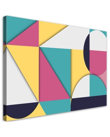 Modern Canvas painting - Geometric shapes in colour | FEEBY