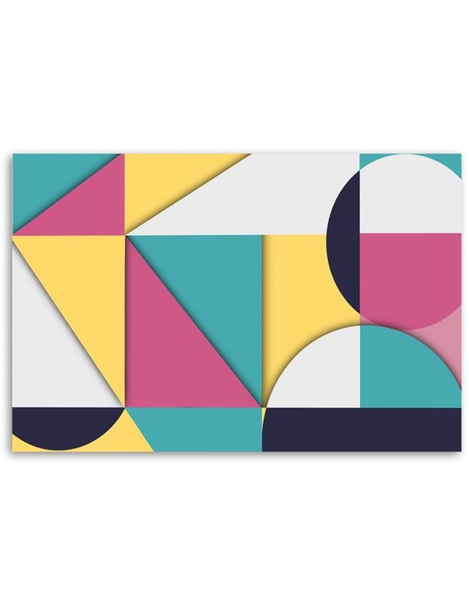 Modern Canvas painting - Geometric shapes in colour | FEEBY