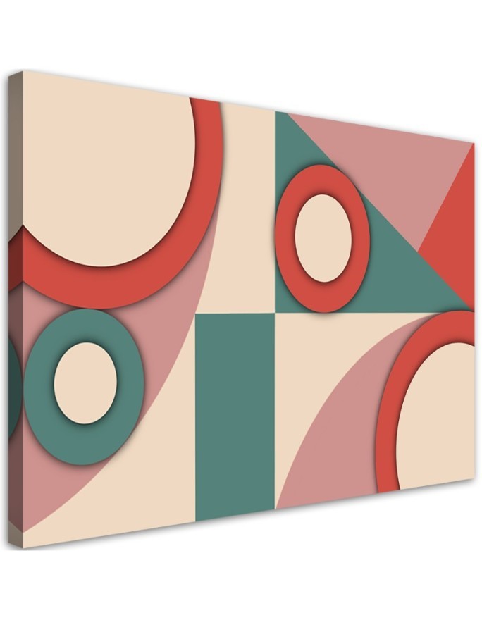 Leinwandbild - Geometrische Abstraktionsformen | Feeby