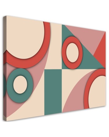 Stylish Canvas paintings for living room - Colourful shapes abstract | FEEBY